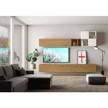 Compositions Isoka - Composition murale de salon Isoka A36 L.308 H.173,6