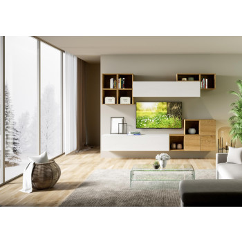 Compositions Isoka - Composition murale de salon Isoka A45 L.294 P.39,2