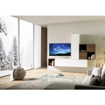 Compositions Isoka - Composition murale de salon Isoka A48 L.254 H.173,6 P.39,2