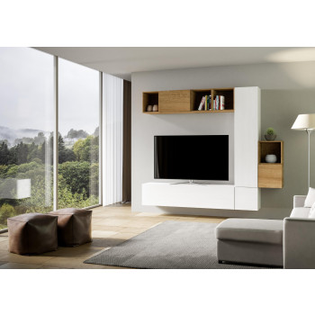 Compositions Isoka - Composition murale de salon Isoka A49 L.254 H.214 P.39.2