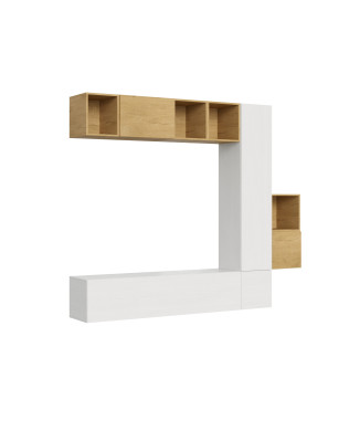 Compositions Isoka - Composition murale de salon Isoka A49 L.254 H.214 P.39.2