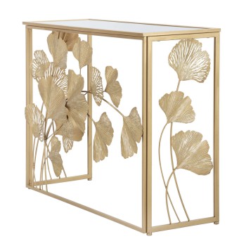 CONSOLE EN FER FEUILLE