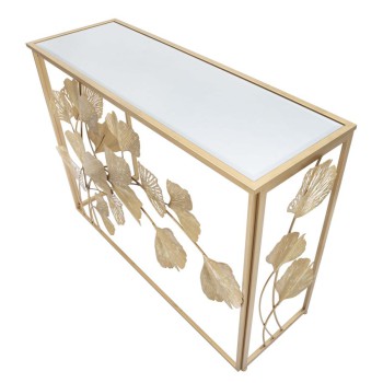 CONSOLE EN FER FEUILLE