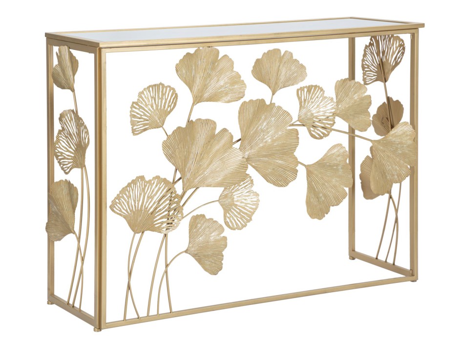 CONSOLE EN FER FEUILLE