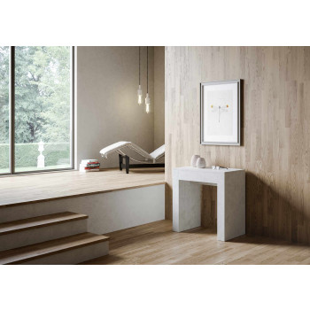Console Allin - Console extensible 78x47/299 cm Spatule Allin blanche avec extensions intérieures