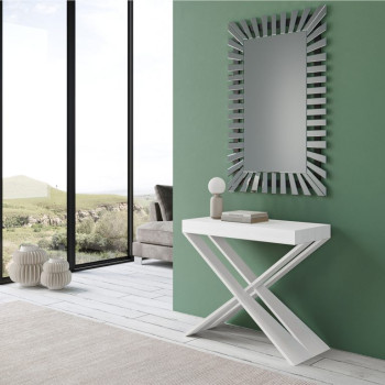 Console extensible 90x40/196 cm Diago Small structure blanche