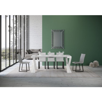 Console extensible 90x40/196 cm Diago Small structure blanche