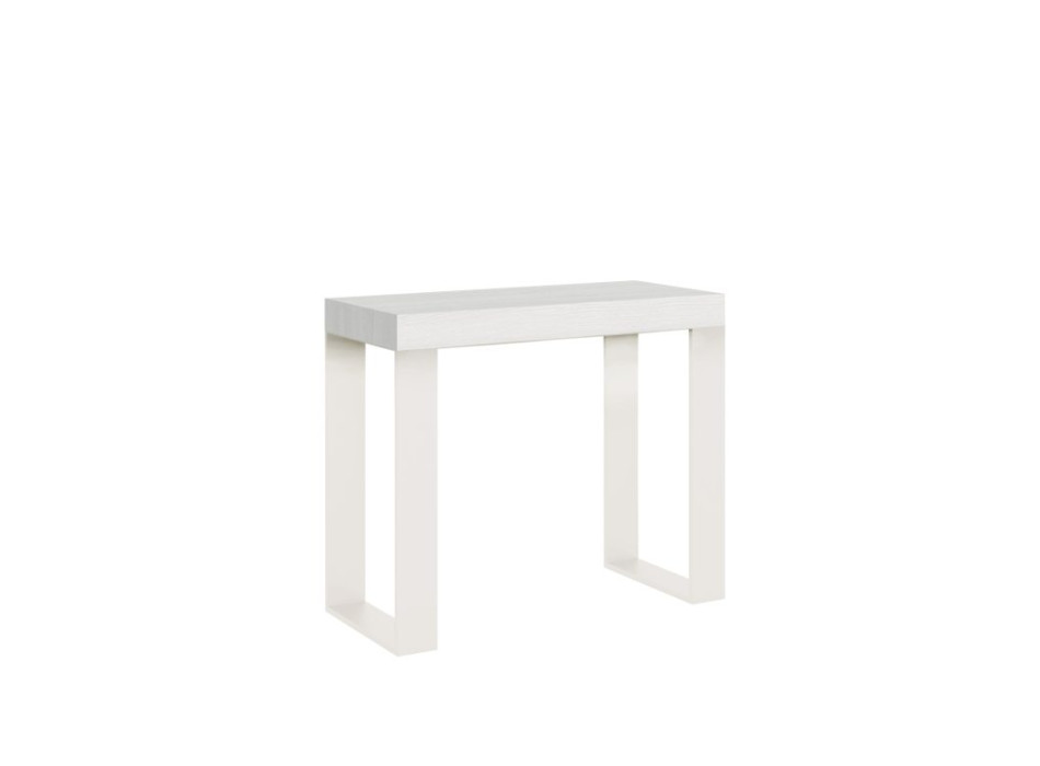 Table console extensible 90x40/196 cm Tecno Small cadre blanc