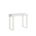 Table console extensible 90x40/196 cm Tecno Small cadre blanc