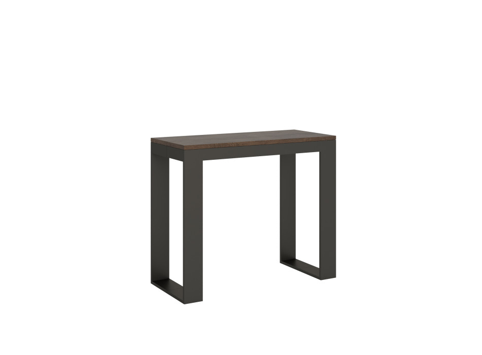 Table console extensible 90x40/300 cm structure Tecno Evolution Anthracite