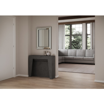 Console Anea - Console extensible 90x25/211 cm Anea Frêne blanc avec rallonges intérieures