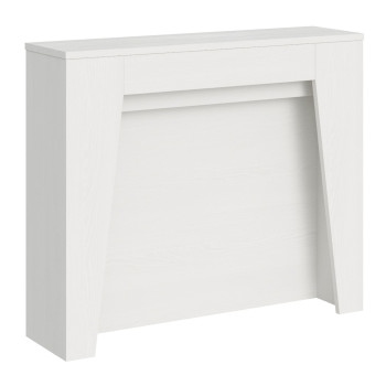 Console Anea - Console extensible 90x25/211 cm Anea Frêne blanc avec rallonges intérieures