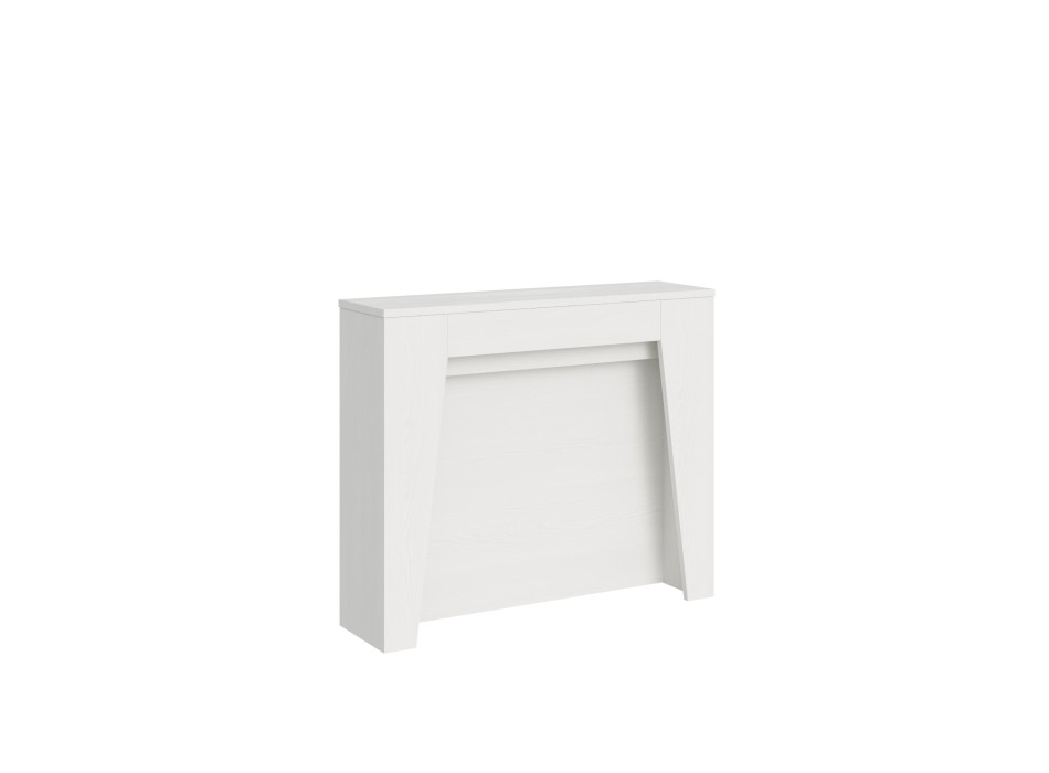 Console Anea - Console extensible 90x25/211 cm Anea Frêne blanc avec rallonges intérieures