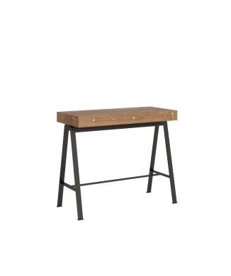 Console Banco avec structure anthracite - Console extensible 90x40/190 cm Banco Small en sapin teinté avec structure anthracite