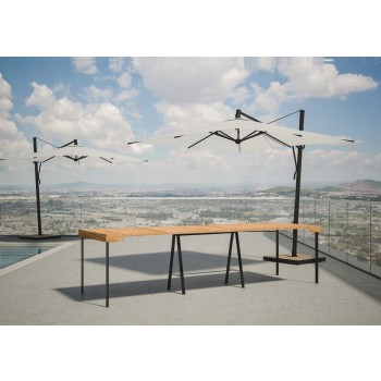 Console avec structure anthracite - Console extensible 90x40/290 cm, banc en sapin teinté avec structure anthracite