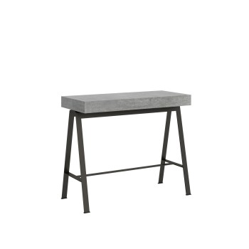 Console Banco avec structure anthracite - Console extensible 90x40/300 cm Banco Premium Chêne Nature structure avec structure anthracite