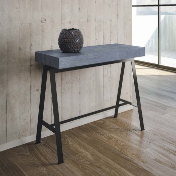 Console Banco avec structure anthracite - Console extensible 90x40/300 cm Banco Premium Chêne Nature structure avec structure anthracite