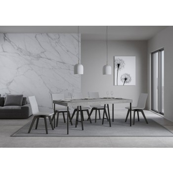 Console Banco avec structure anthracite - Console extensible 90x40/300 cm Banco Premium Chêne Nature structure avec structure anthracite