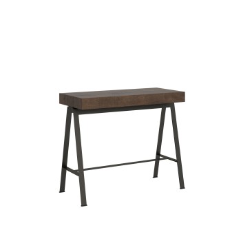 Console Banco avec structure anthracite - Console extensible 90x40/300 cm Banco Premium Chêne Nature structure avec structure anthracite