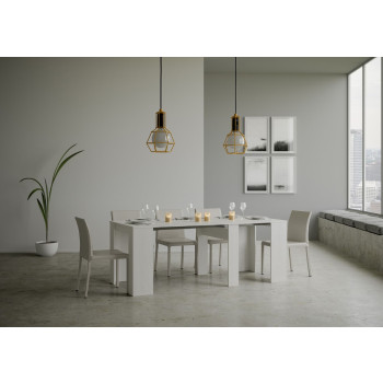 Console Basic - Console extensible 90x48/204 cm Basic Small Frêne blanc