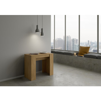 Console Basic - Console extensible 90x48/204 cm Basic Small Frêne blanc