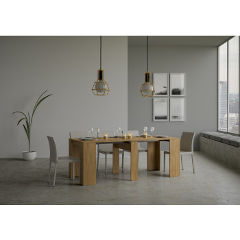 Console Basic - Console extensible 90x48/204 cm Basic Small Frêne blanc