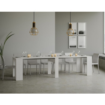 Console Basic - Console extensible 90x48/308 cm Basic Frêne blanc