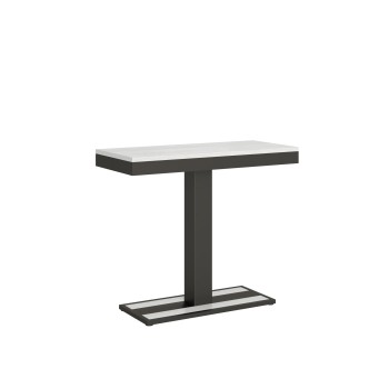 Console Capital Evolution avec structure anthracite - Console extensible 90x40/300 cm Capital Evolution Chêne Naturel avec structure anthracite