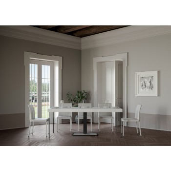 Console Capital avec cadre anthracite - Console extensible 90x40/196 cm Capital Small Premium Chêne naturel avec cadre anthracite
