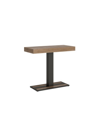 Console Capital avec cadre anthracite - Console extensible 90x40/196 cm Capital Small Premium Chêne naturel avec cadre anthracite