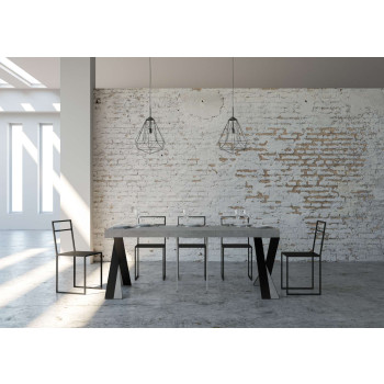 Console Diago pieds anthracite - Console extensible 90x40/196 cm Diago Small Premium chêne naturel pieds anthracite