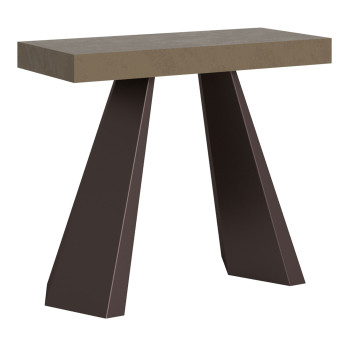 Console Diamante avec pieds ours - Console extensible 90x40/300 cm Diamante frêne blanc avec structure ours