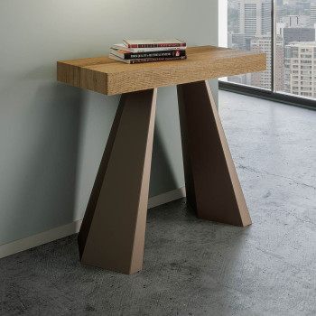 Console Diamante avec pieds ours - Console extensible 90x40/300 cm Diamante Premium en chêne naturel avec pieds ours