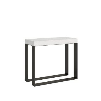 Console Elettra avec structure anthracite - Console extensible 90x40/300 cm Elettra Premium Chêne Naturel avec structure anthracite