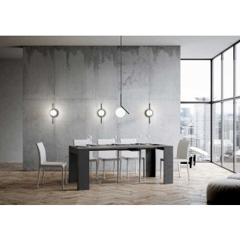 Console Emy - Console extensible 90x42/198 cm Emy Petite Spatule Blanc