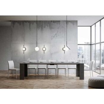 Console Emy - Console extensible 90x42/302 cm Emy Blanc Spatule