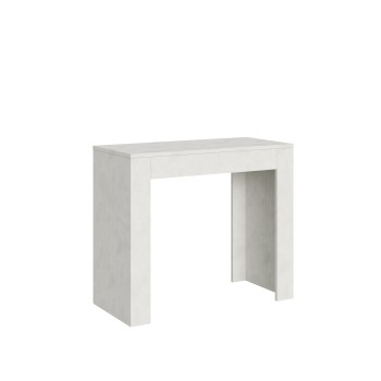 Console Emy - Console extensible 90x42/302 cm Emy Blanc Spatule