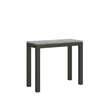 Console Everyday Evolution avec pieds et structure anthracite - Console extensible 90x40/300 cm Everyday Evolution frêne blanc avec structure et pieds anthracite