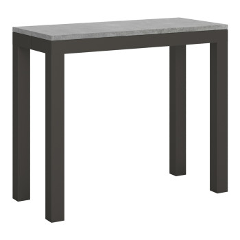 Console Everyday Evolution avec pieds et structure anthracite - Console extensible 90x40/300 cm Everyday Evolution frêne blanc avec structure et pieds anthracite