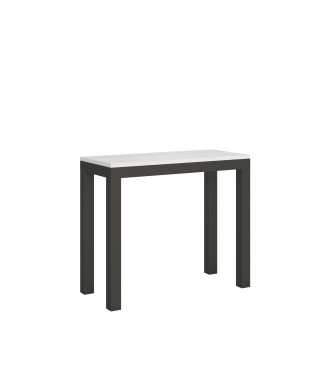 Console Everyday Evolution avec pieds et structure anthracite - Console extensible 90x40/300 cm Everyday Evolution frêne blanc avec structure et pieds anthracite