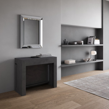 Console Evolve - Console extensible 90x42/302 cm Evolve frêne blanc avec rallonges intérieures