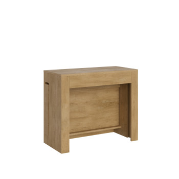 Console Evolve - Console extensible 90x42/302 cm Evolve frêne blanc avec rallonges intérieures