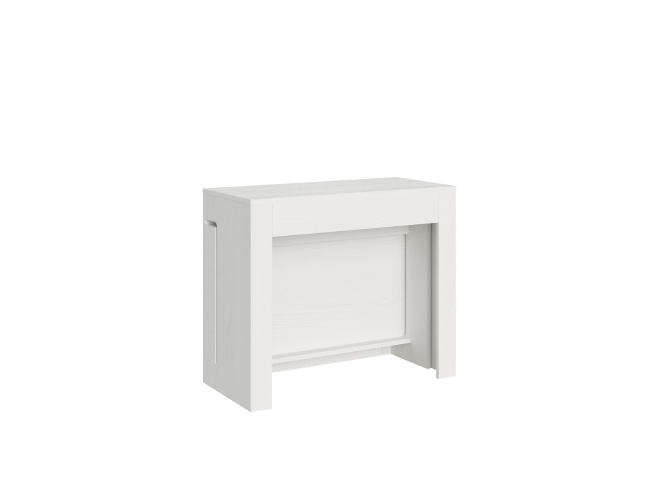 Console Evolve - Console extensible 90x42/302 cm Evolve frêne blanc avec rallonges intérieures