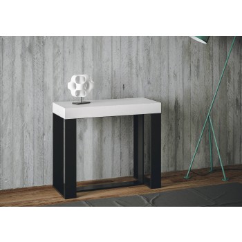 Console Futura avec structure anthracite - Console extensible 90x40/196 cm Futura Small Premium Chêne Naturel avec structure anthracite