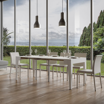 Console Isotta - Console extensible 90x42/198 cm Isotta Small Frêne blanc