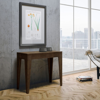 Console Isotta - Console extensible 90x42/302 cm Isotta Frêne blanc