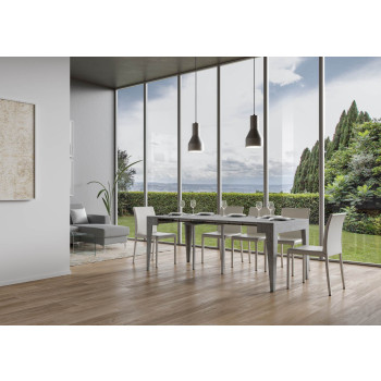 Console Isotta - Console extensible 90x42/302 cm Isotta Frêne blanc