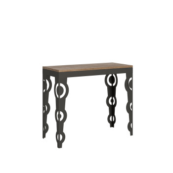 Console extensible Karamay Evolution 90x40/196 cm avec pieds et cadre anthracite - Karamay Small Console extensible Evolution 90x40/196 cm avec pieds et cadre anthracite