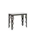 Console extensible Karamay Small Evolution 90x40/196 cm avec structure anthracite