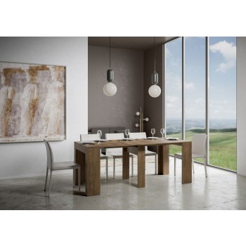 Console Modem - Console extensible 90x42/198 cm Modem Small Blanc Frêne